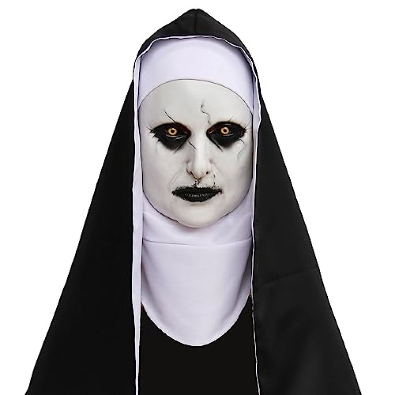 ZDOVLZZPON Halloween Nun Mask