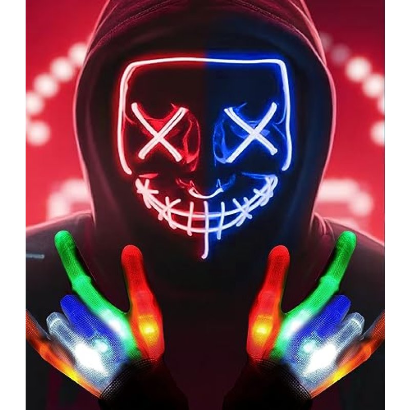 LED Halloween Purge Mask