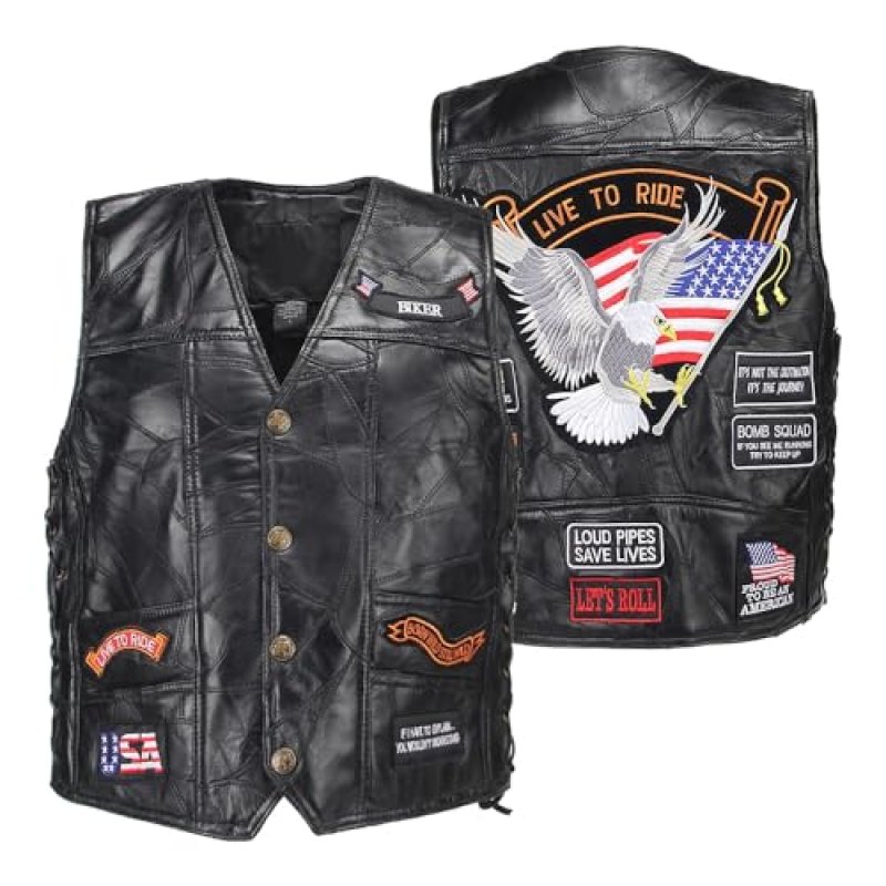 WalnutKing Leather Motorcycle Vest
