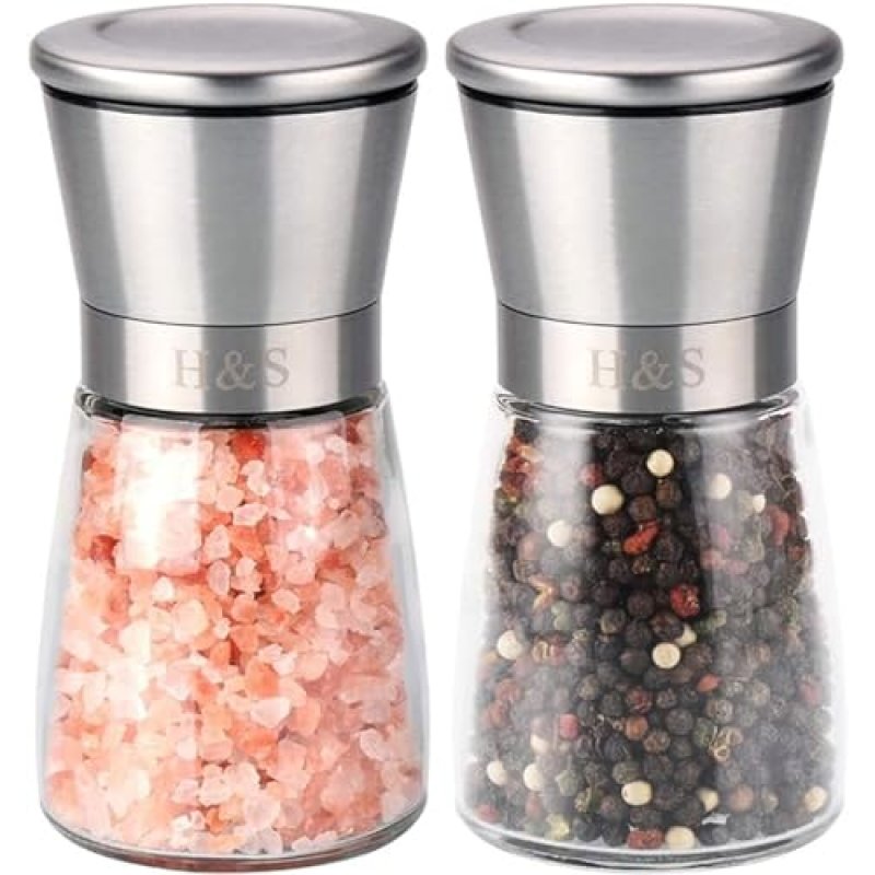 H&S Salt and Pepper Grinder Set - Manual Mill…