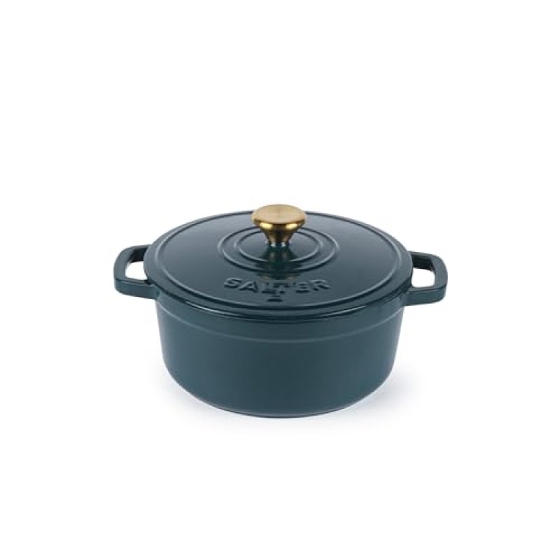 Salter Chester 20 cm Cast Iron Casserole Pot –…