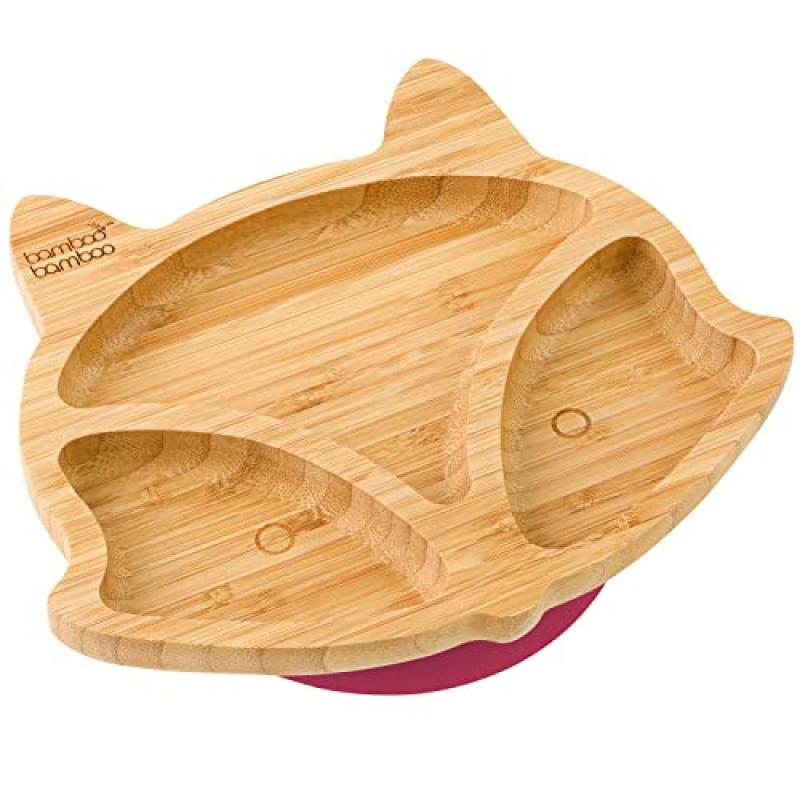 Bamboo Baby Plate with Secure Suction