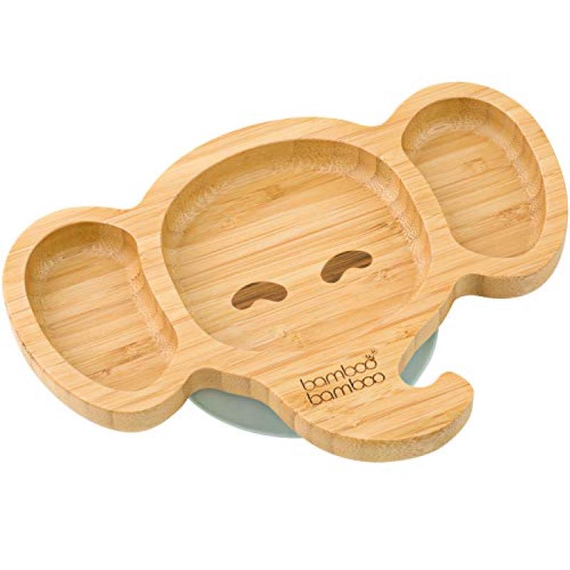 Bamboo Baby Plate with Secure Suction