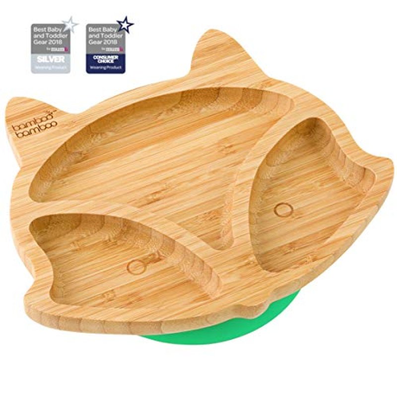 Bamboo Baby Plate with Secure Suction