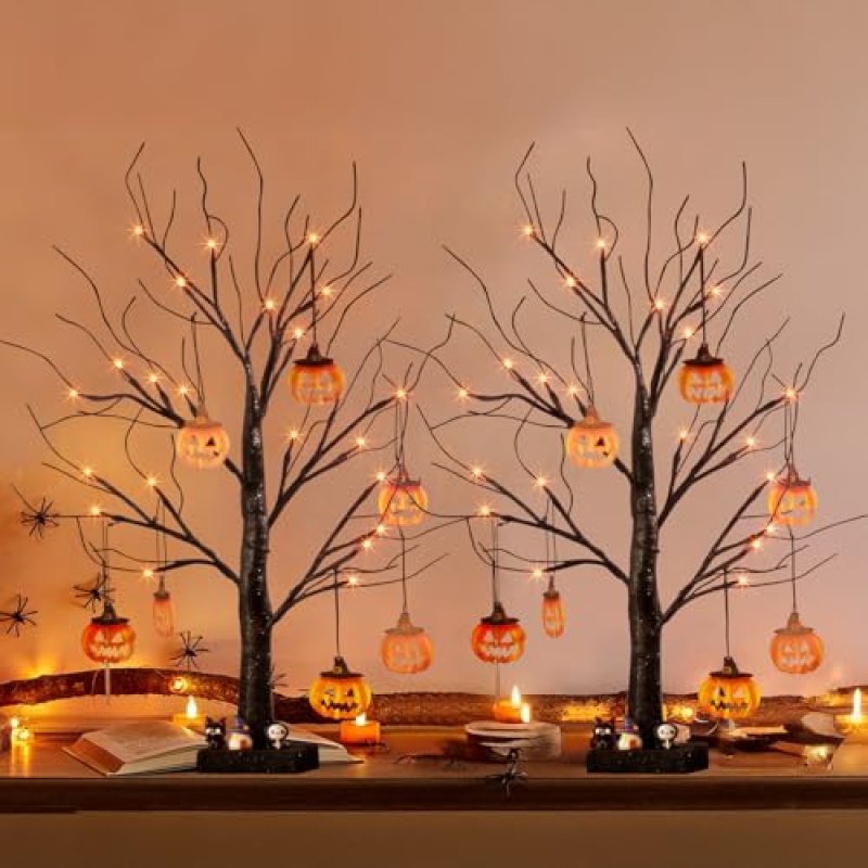 Eambrite Halloween Tree Lights with Pumpkin…