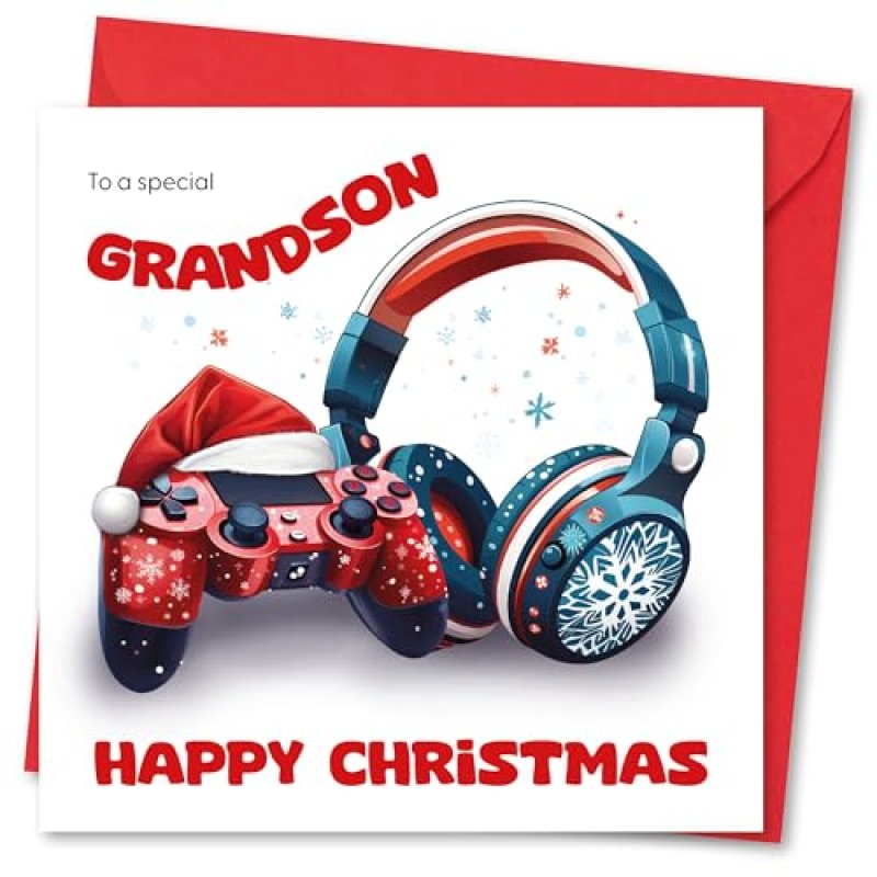 Gamer Christmas Card for Grandson