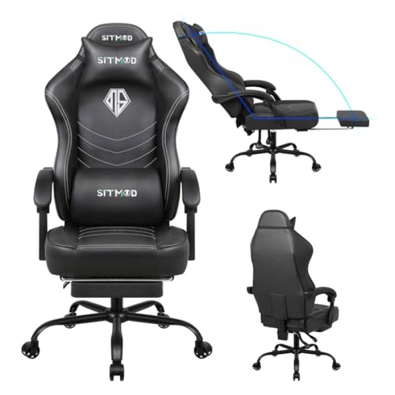 Gaming Chair with Footrest