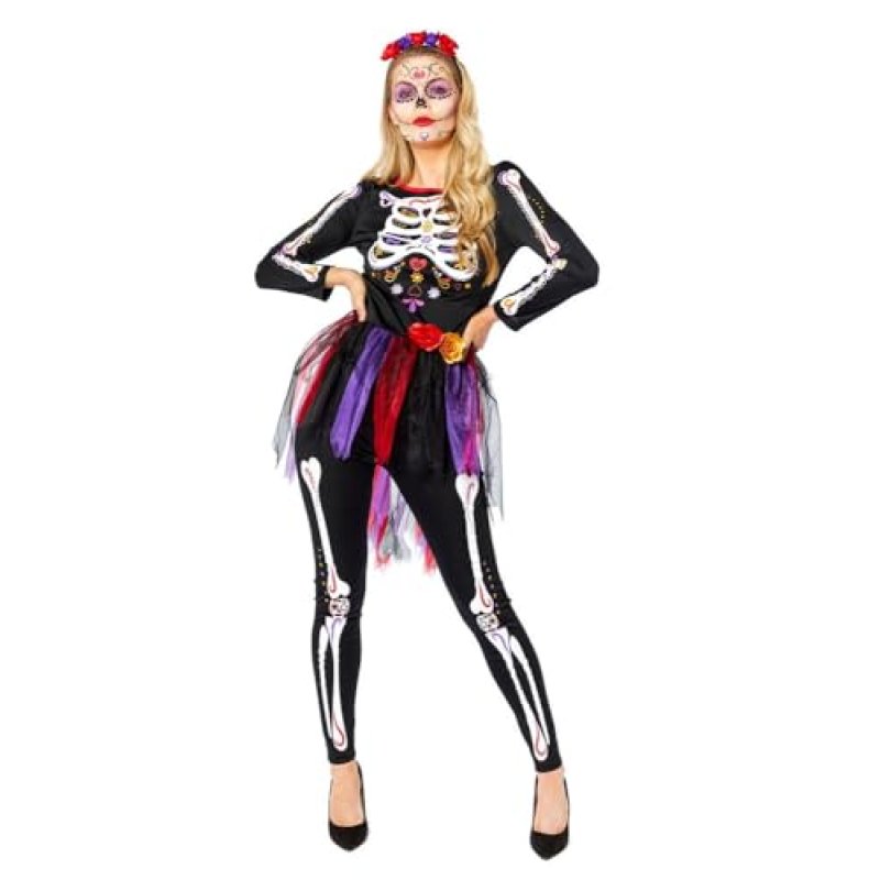 amscan 9914952 - Women's Day of the Dead Skeleton…