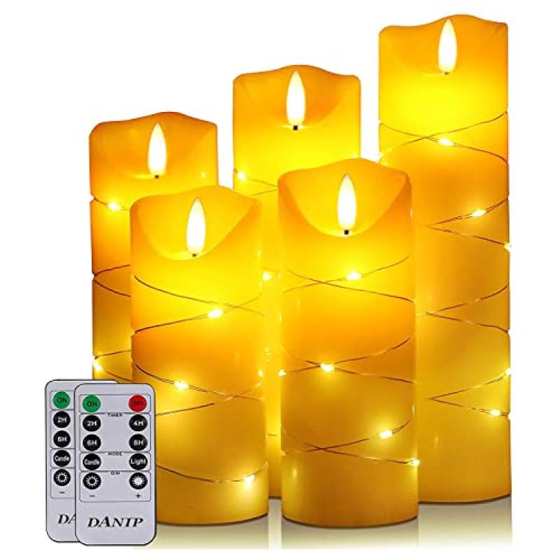 DANIP LED Candle with Fairy Lights