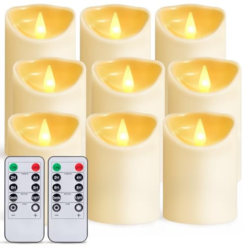 LED Candles Flameless Battery Operated- D3" H4" 5…