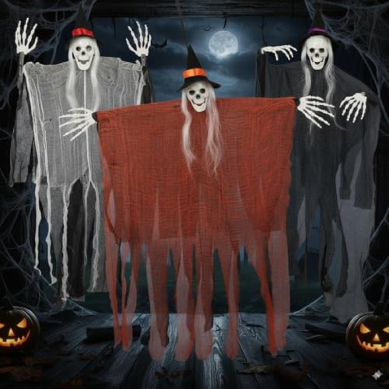 CHERISHOME Hanging Skeleton Ghosts