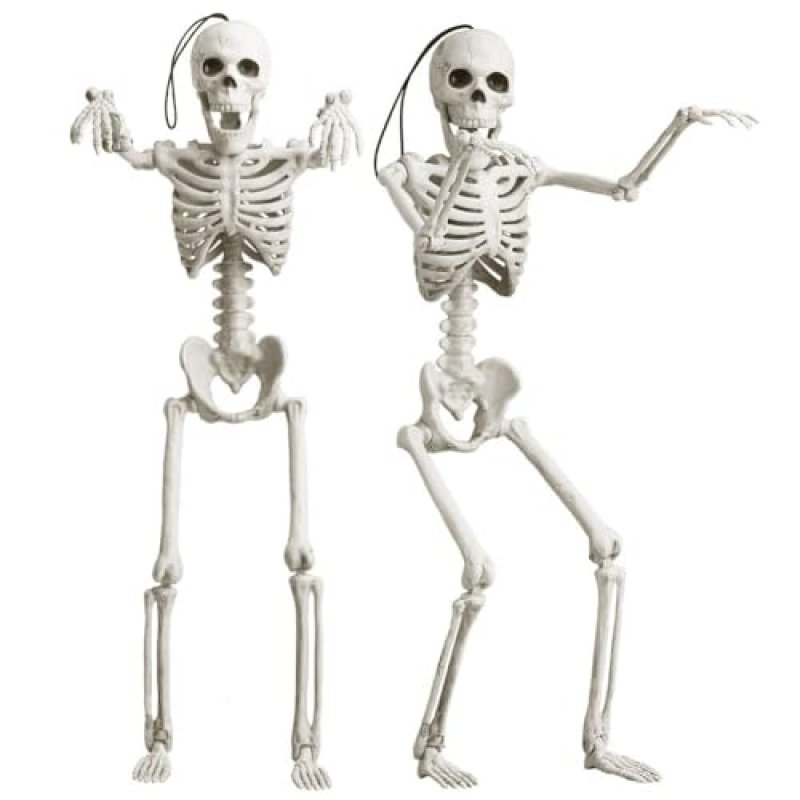 OKPOW Hanging Skeletons, 2-Pack