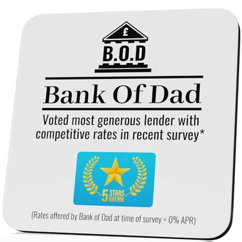 Bank of Dad Drinks Coaster