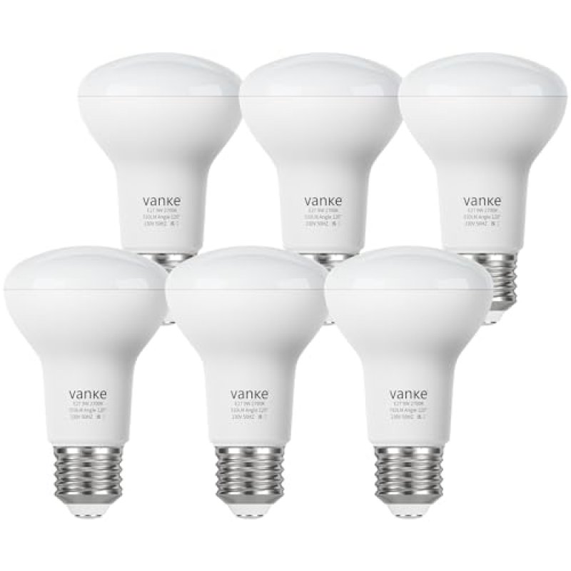 Vanke LED Reflector Screw Bulbs, Pack of 6