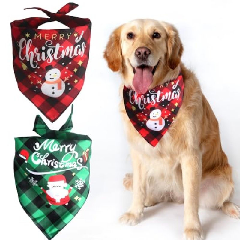 Banlilu Christmas Dog Bandanas