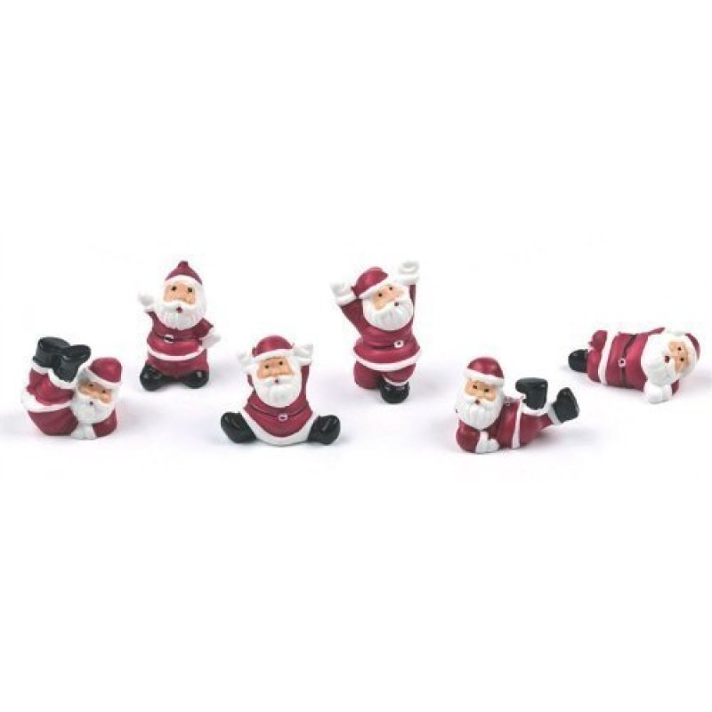Santa Cake Decorations, Set of 6