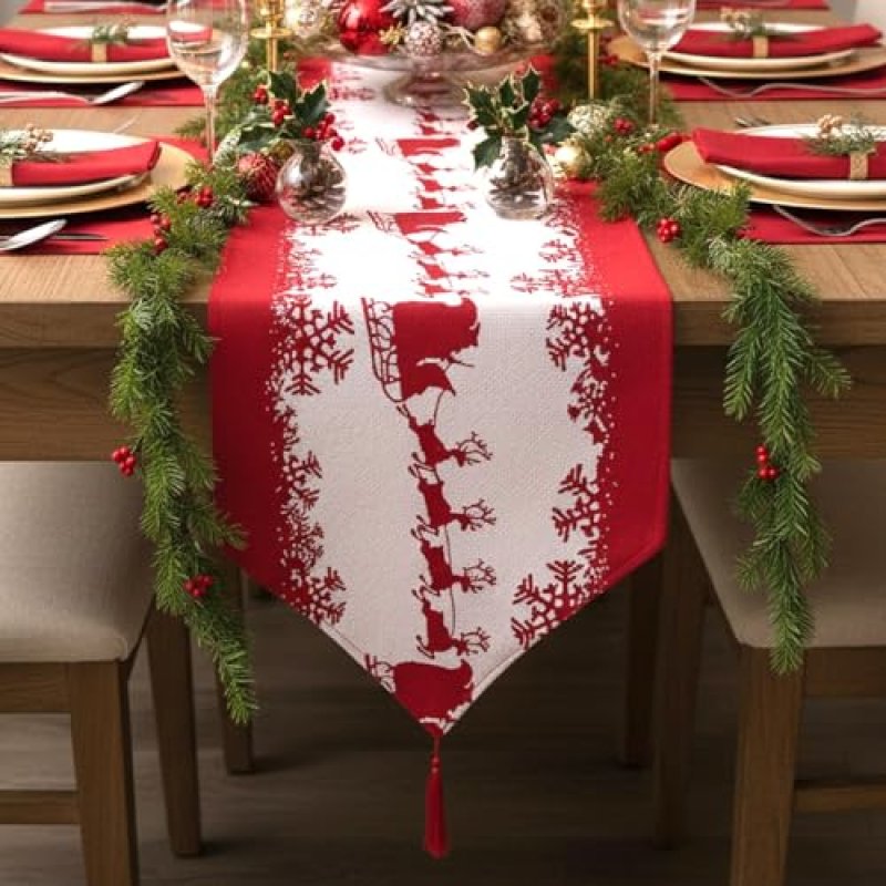 Santa Sleigh Table Runner