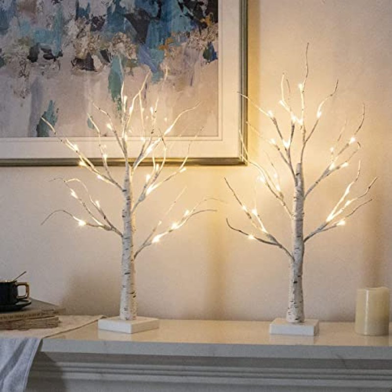 Vanthylit Lighted Birch Christmas Tree