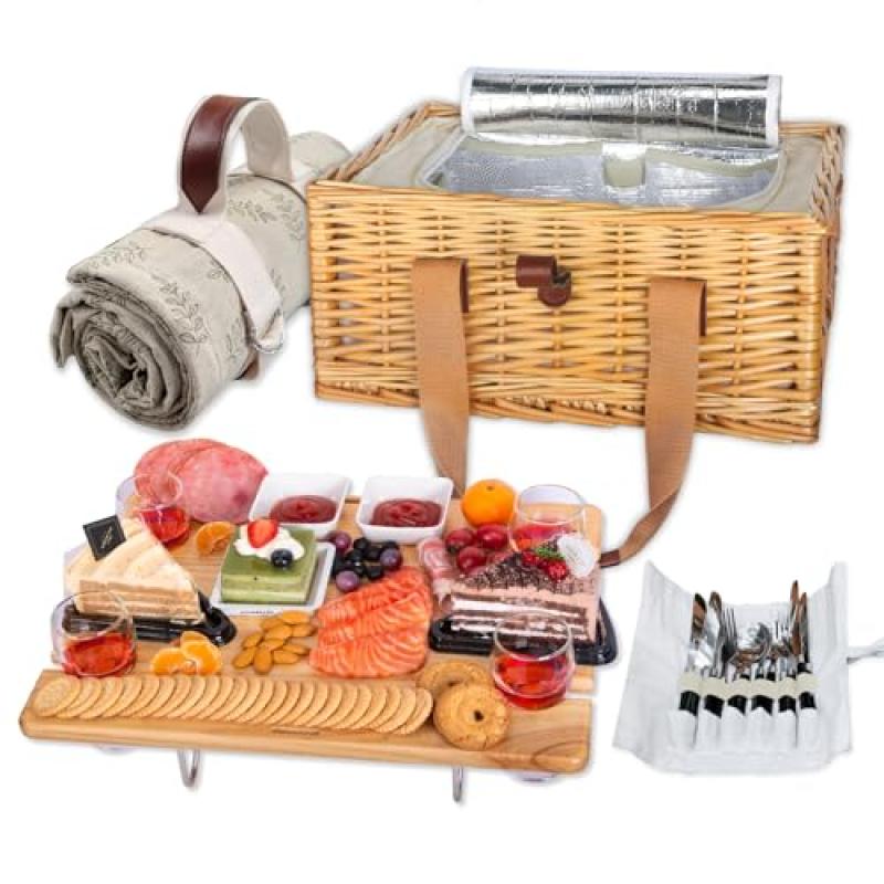 Hap Tim Wicker Picnic Basket for 4