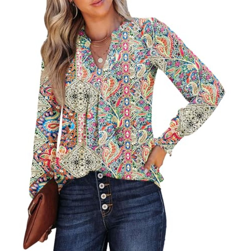 Rapbin Ethnic Print Blouse