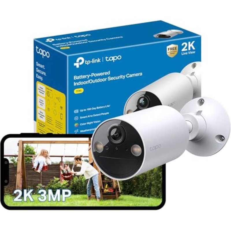 Tapo TC82 2K Battery Security Camera