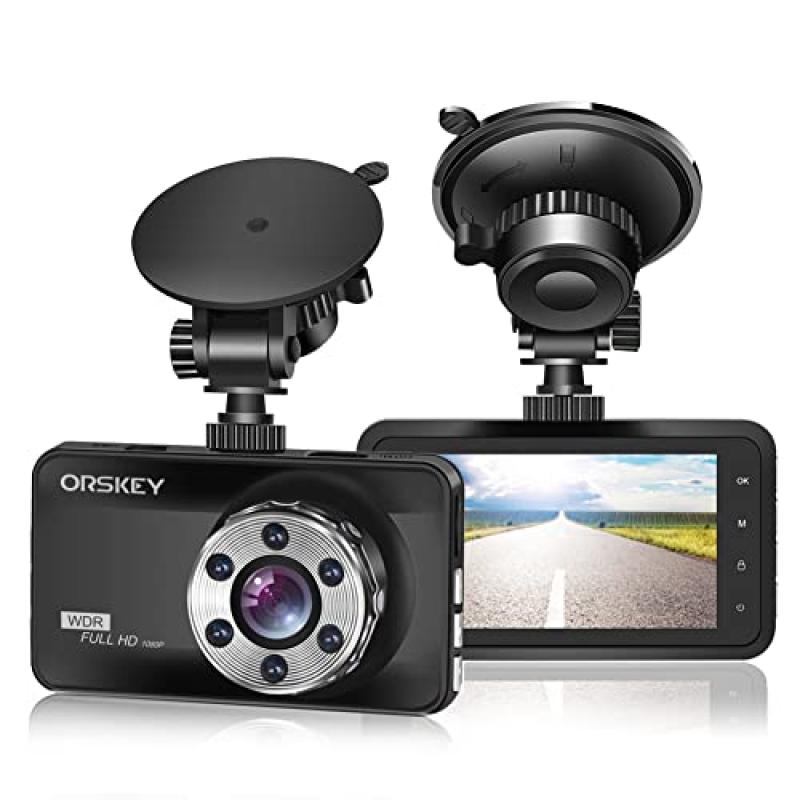 ORSKEY Car Dash Cam with Night Vision