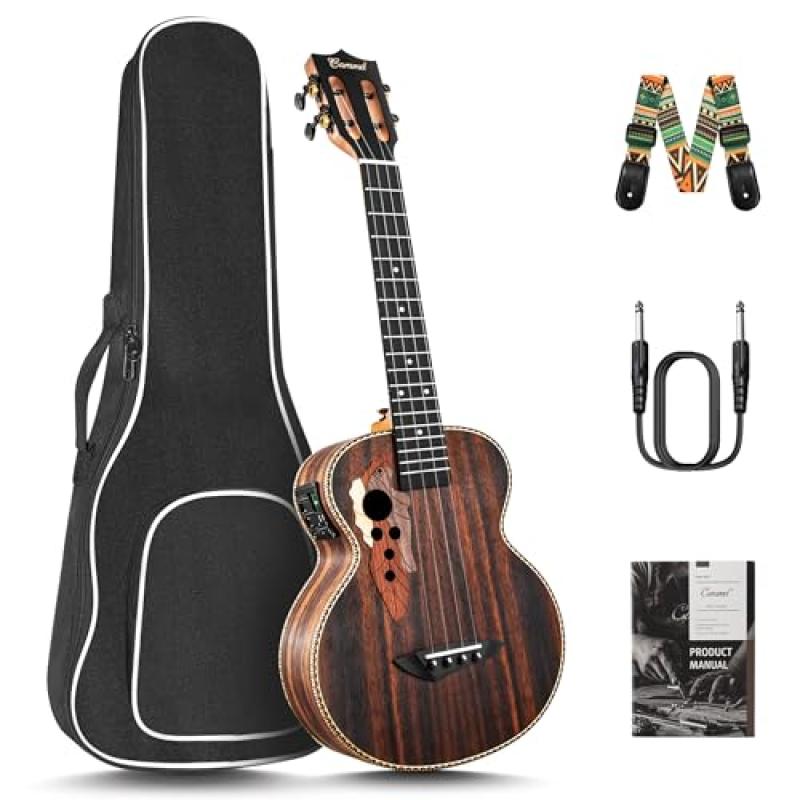 Caramel Tenor LCD Electric Ukulele Bundle