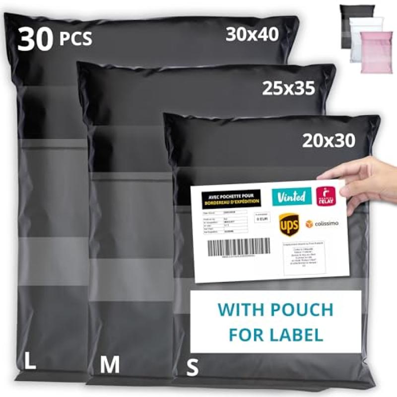 EMBALLAX Parcel Bags with Shipping Label Pouch
