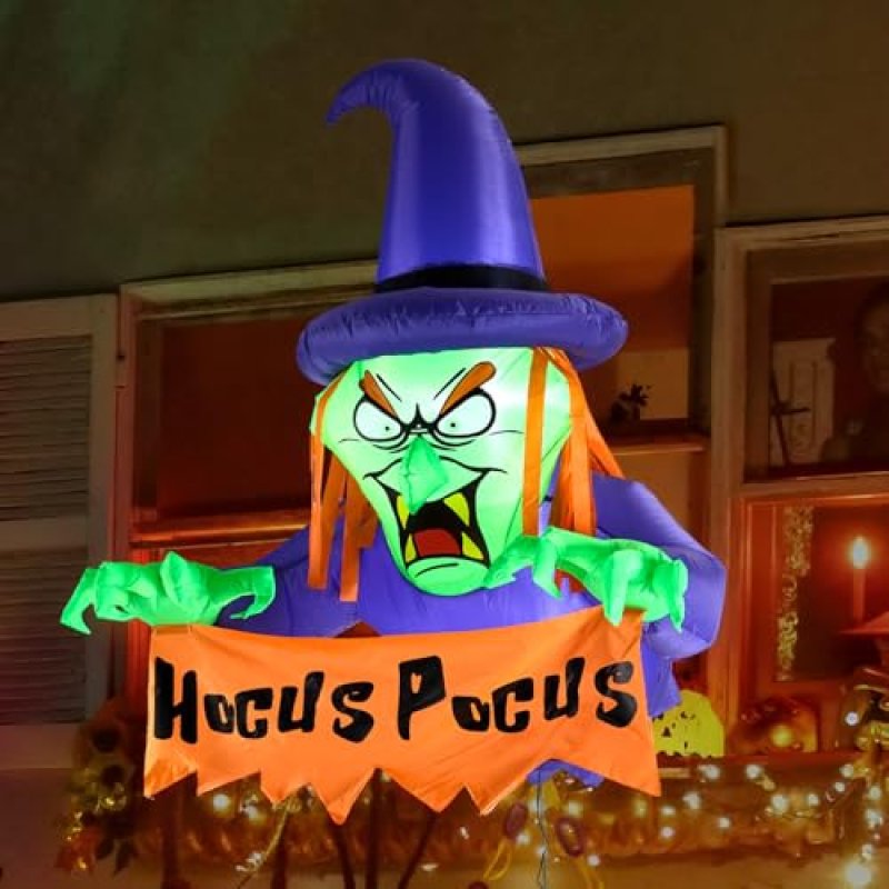 Warmiehomy Halloween Inflatable Witch