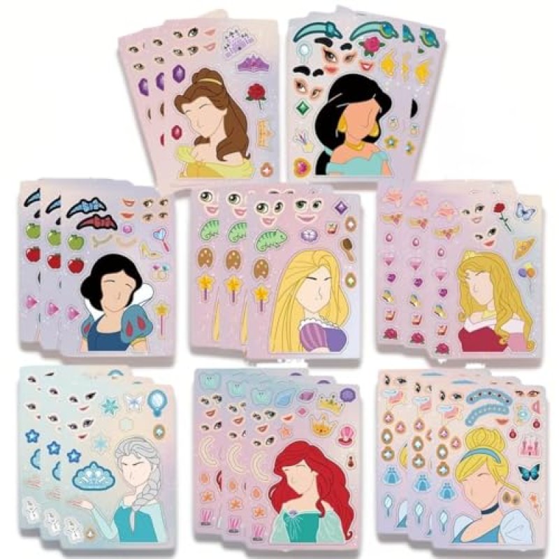 Cartoon Make a Face Stickers for Kids