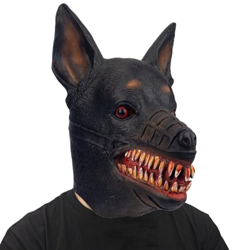 PartyHop Horror Dog Creepy Bloody Dog Head Mask…
