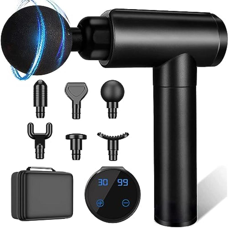 Massage Gun for Athletes with 6 Heads