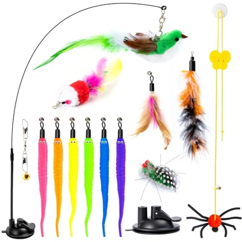 Cat Feather Toy Set