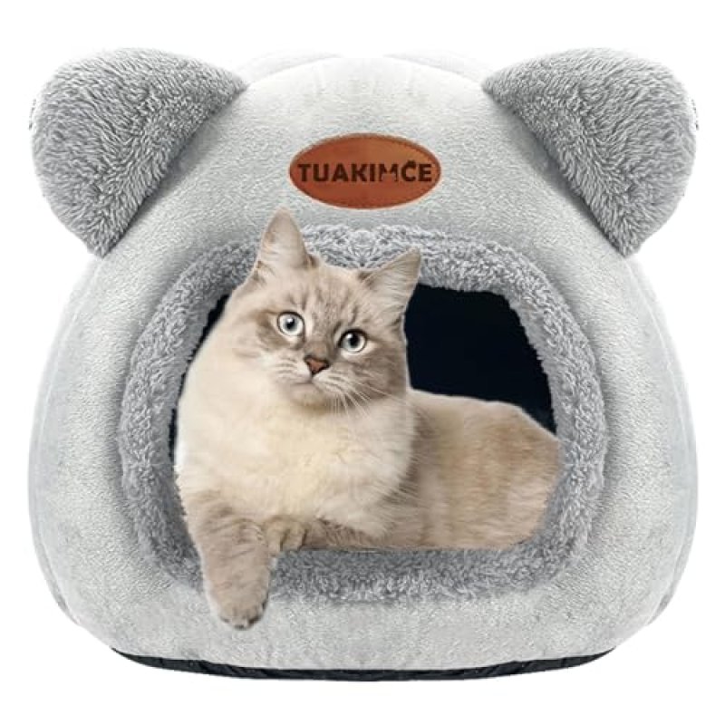 TUAKIMCE Cat Beds for Indoor Cats, Cat Cave Bed…