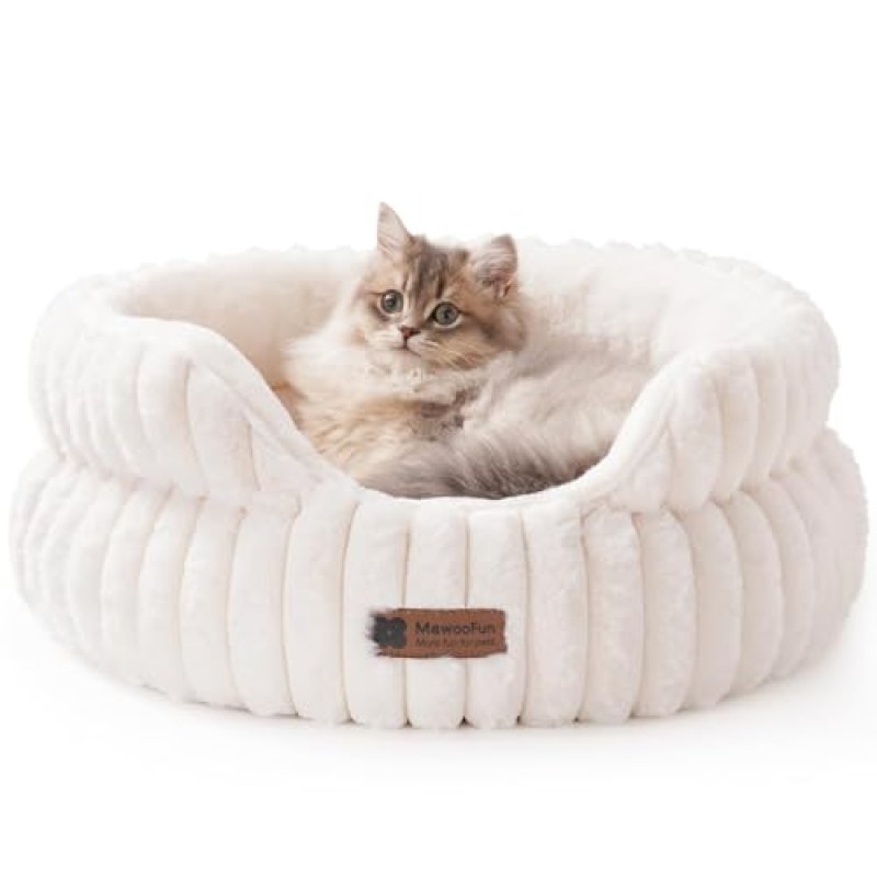 MEWOOFUN Cat Beds for Indoor Cats, Cat Bed…