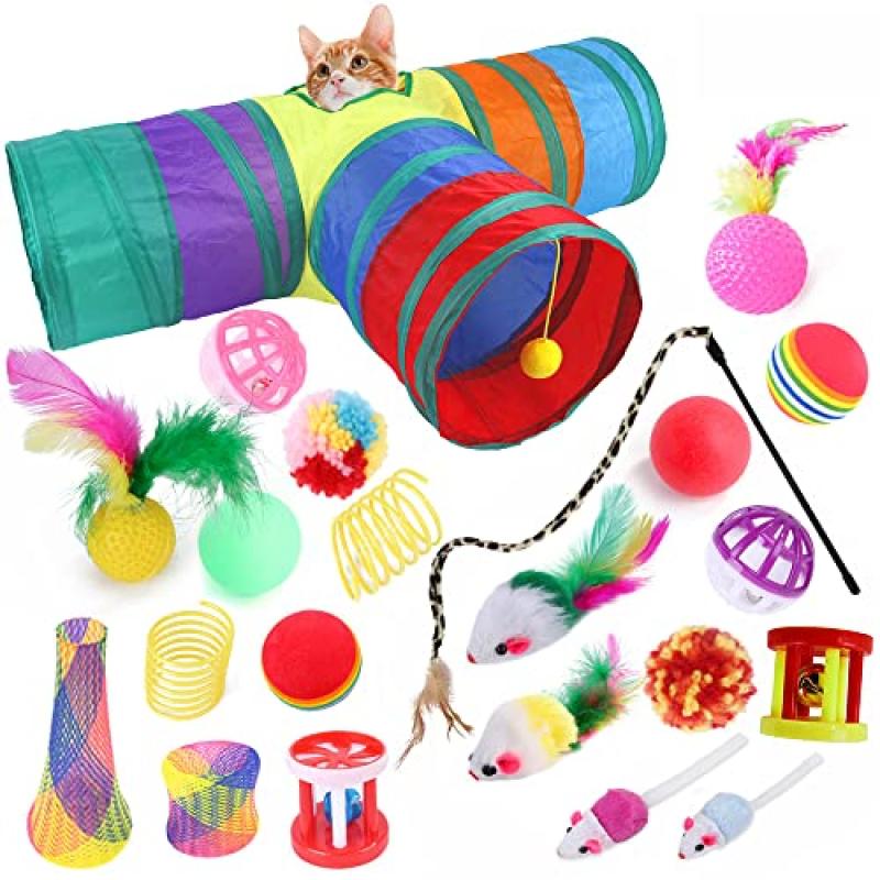 ACNCN Cat Toys Set with Cat Tunnel