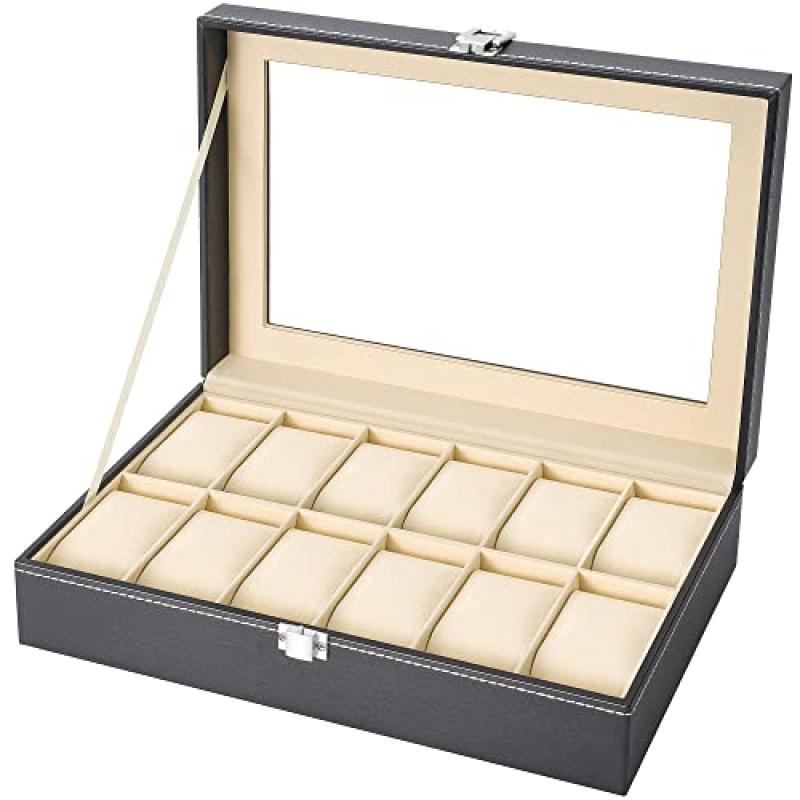 READAEER Watch Box with Glass Top