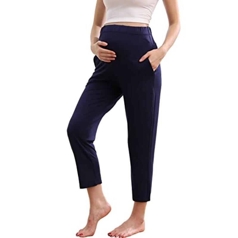 ZUMIY Maternity Lounge Pants Pregnancy Trousers…