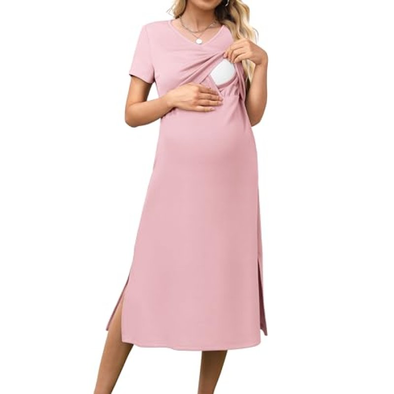 OUGES Maternity Nursing Dress