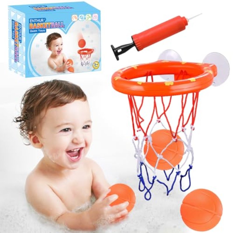 ENTHUR Bath Toy Basketball Set