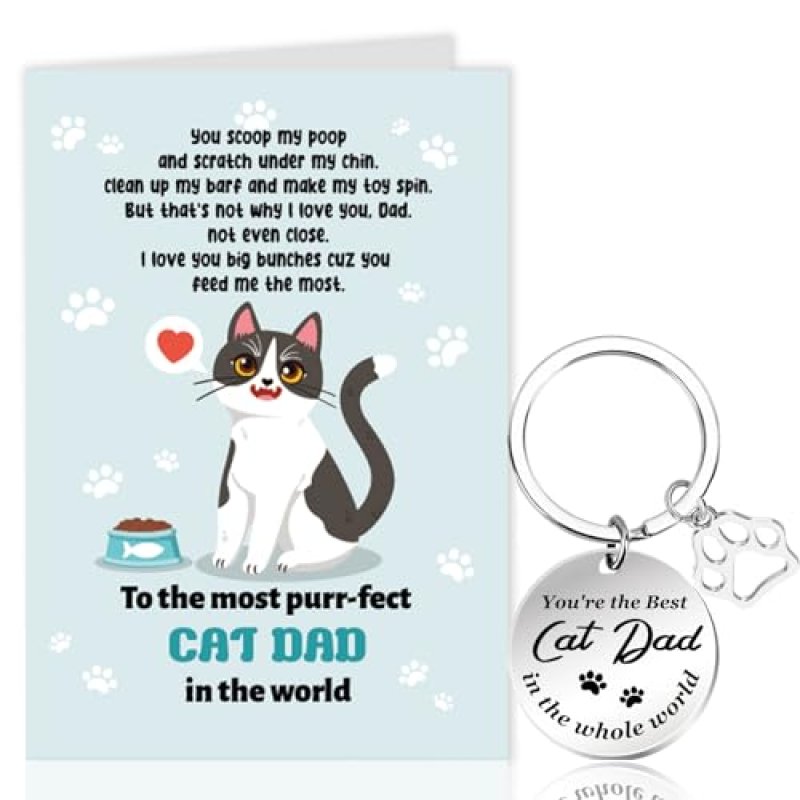 Fathers Day Card and Keychain Set