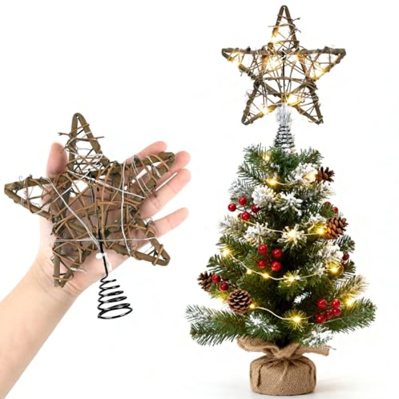 Rattan Christmas Tree Topper