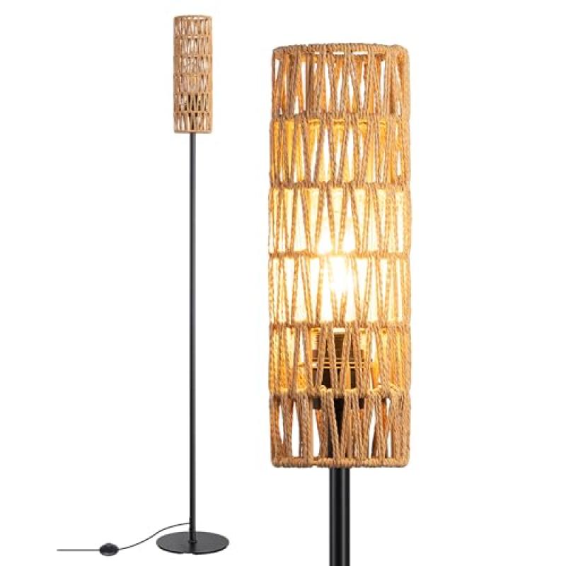 EDISHINE Rattan Floor Lamp