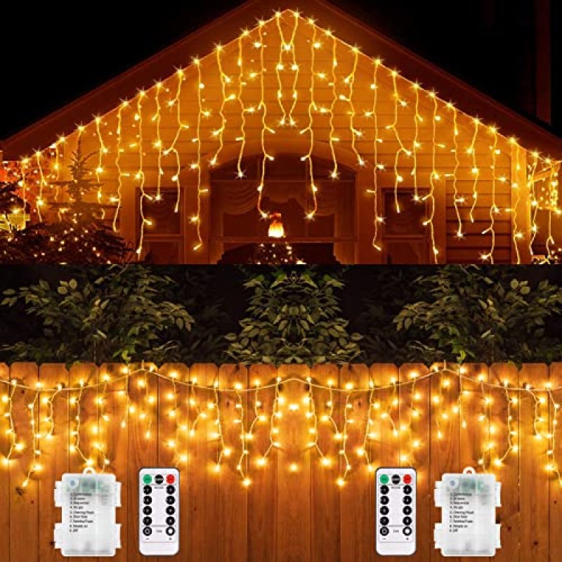 Battery-Operated Icicle Lights