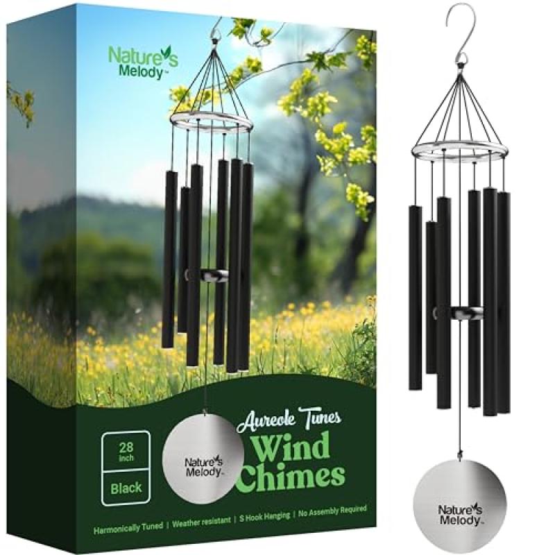 Nature's Melody Windchime - Black
