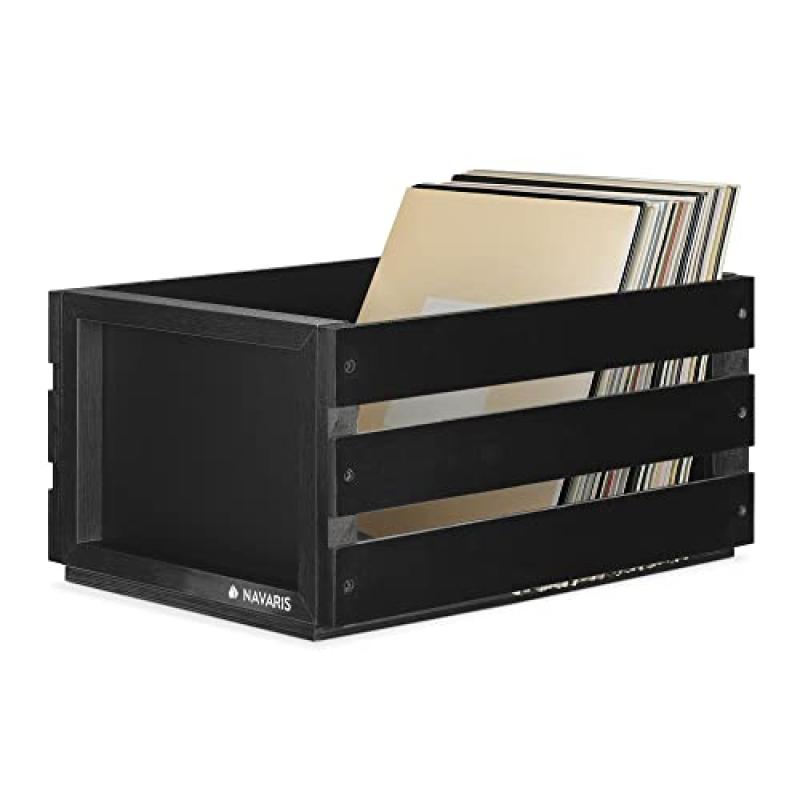 Navaris Record Crate with Chalkboard