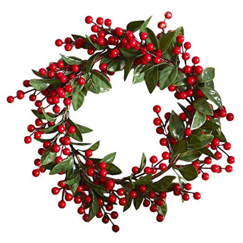Davies Products 35cm Faux Bay Leaf & Berry Wreath…