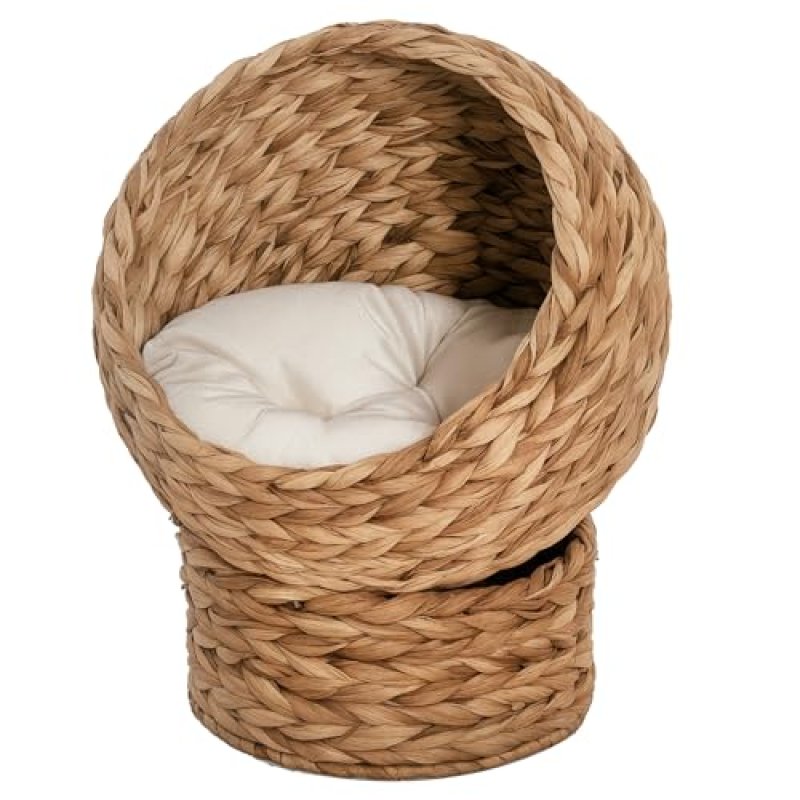PawHut Wicker Cat House