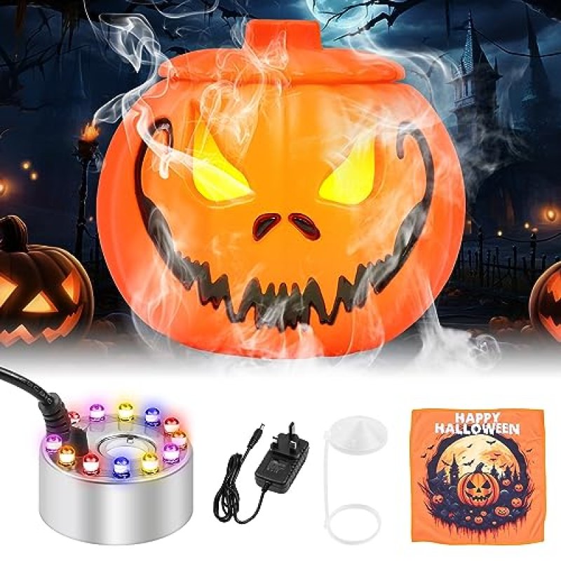 MaxEarn Fog Machine Halloween, Colour Changing 12…
