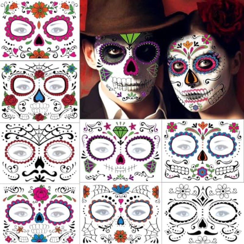 Day of the Dead Face Tattoos